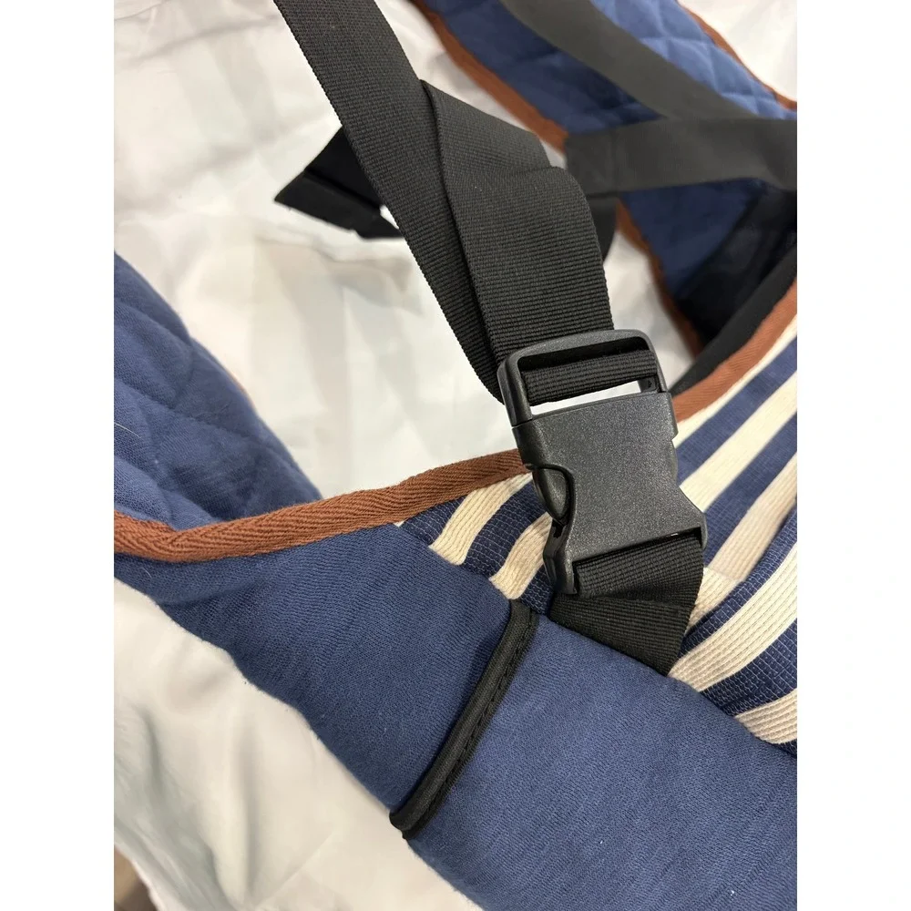 Alfie 3 Pet Sling Carrier Small Unisex Navy Striped Padded Strap Mesh Dog Travel